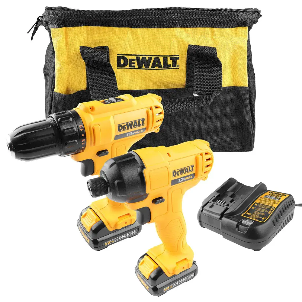 Kit furadeira e parafusadeira de impacto bivolt DCK199C2-BR Dewalt