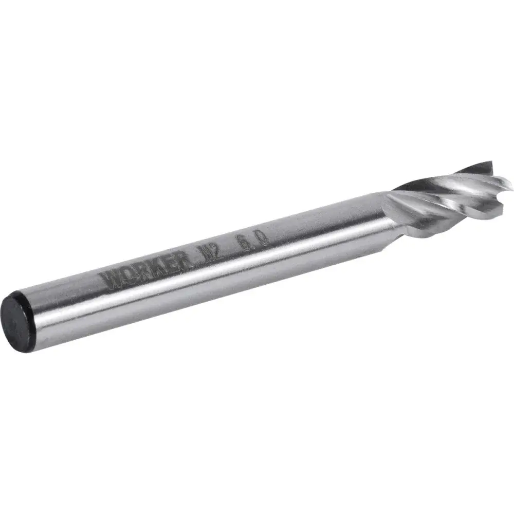 Fresa de topo reto aço rápido 6MM haste 6MM Worker — fotografia 4