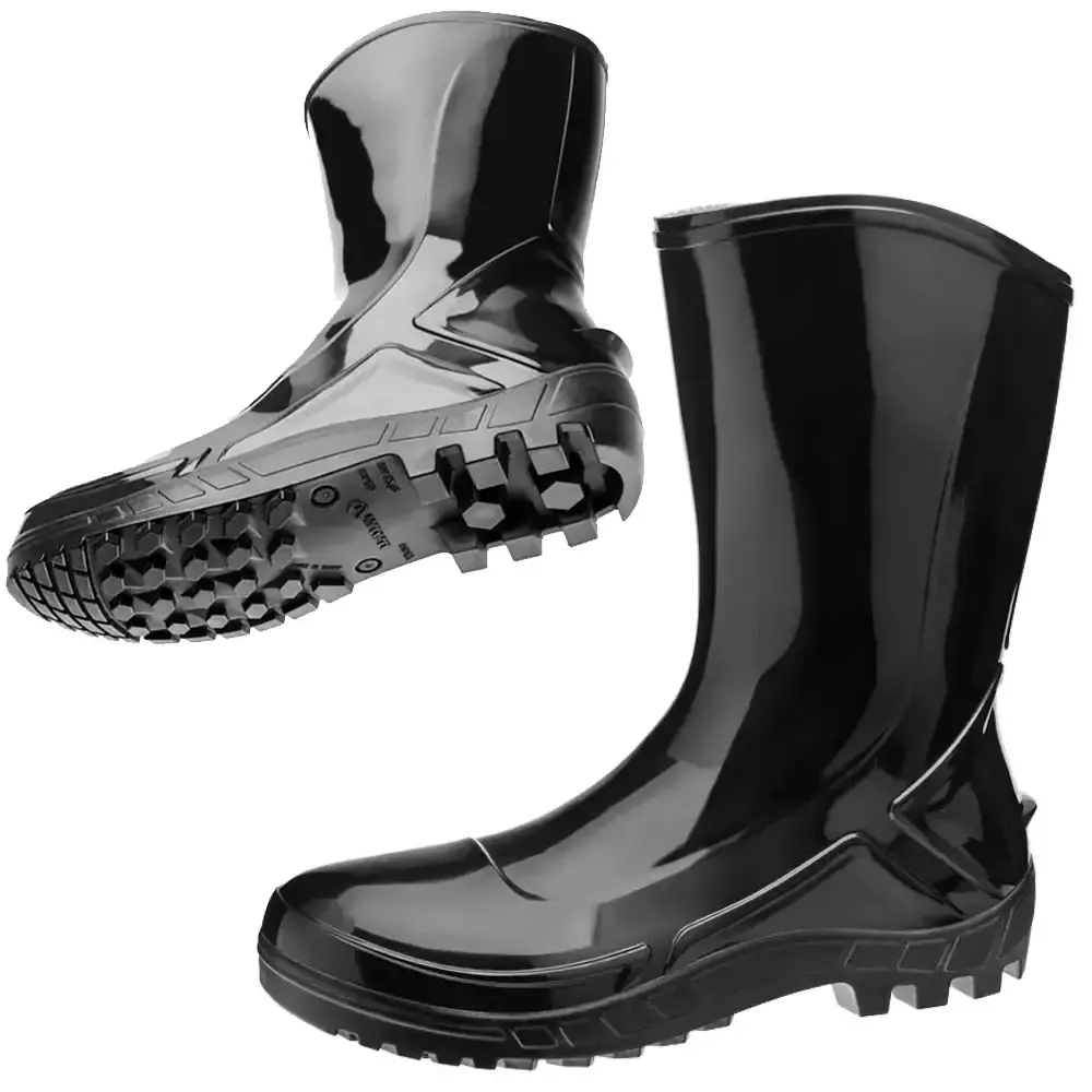 Bota ocupacional impermeável vulcaflex galocha PVC 110VFLEX-PR | 700453 preto Marluvas 43 — fotografia 4
