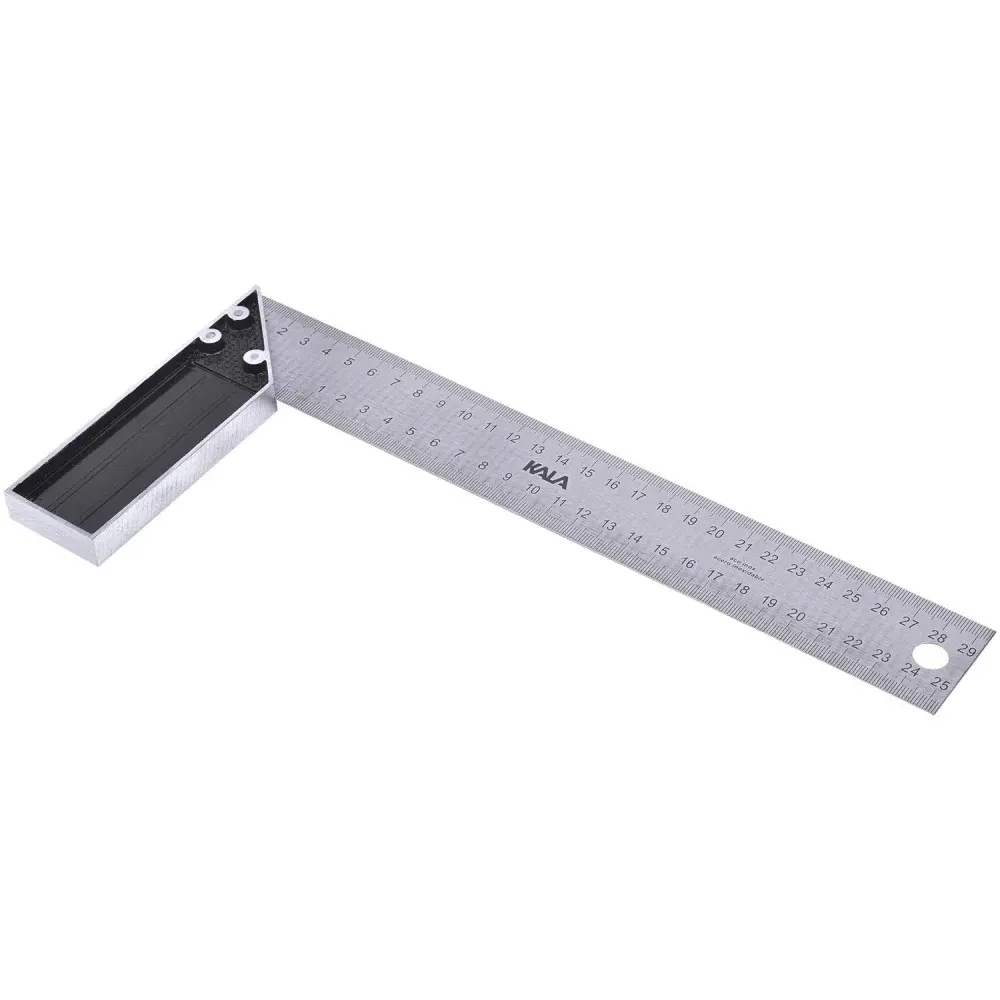 Esquadro de aço inox 10 250MM com cabo de alumínio Kala — fotografia 3