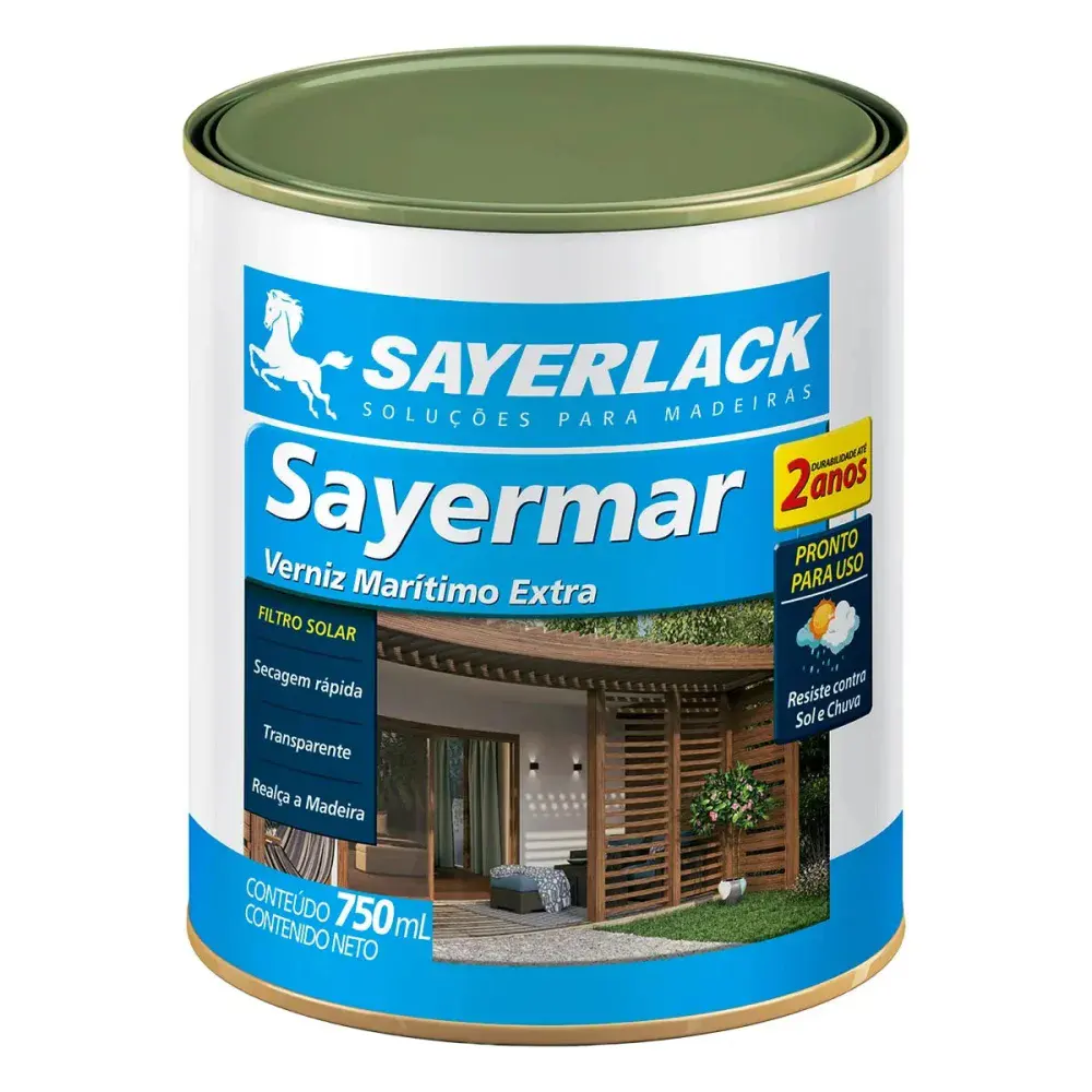 Verniz marítimo extra sayermar transparente brilhante 750ML da Sayerlack — fotografia 2