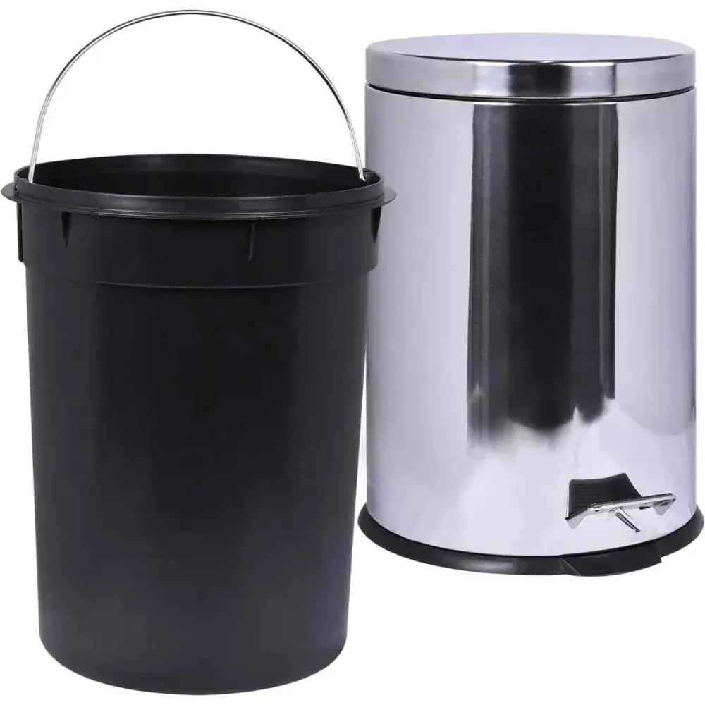 Lixeira de aço inox com pedal 3 litros Kala — fotografia 6