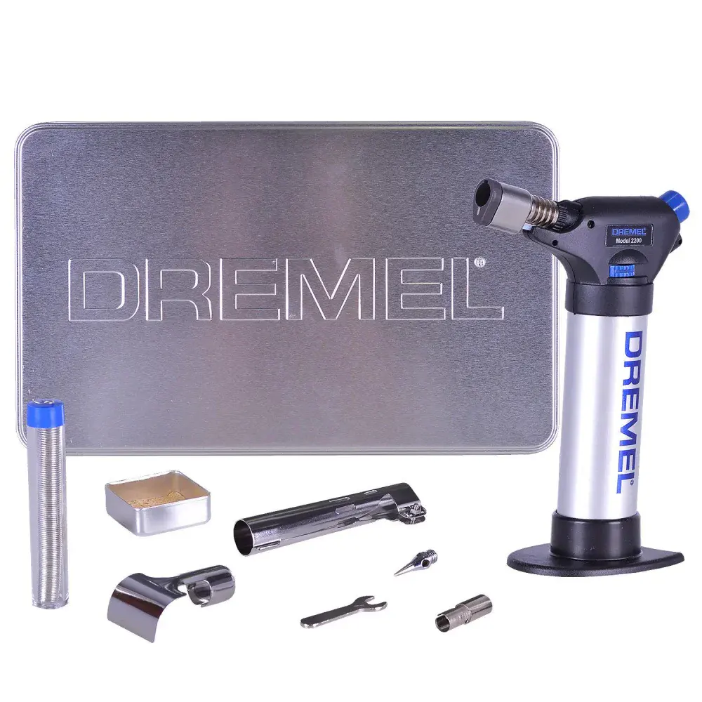 Dremel versaflame mini maçarico a gás com 7 acessórios
