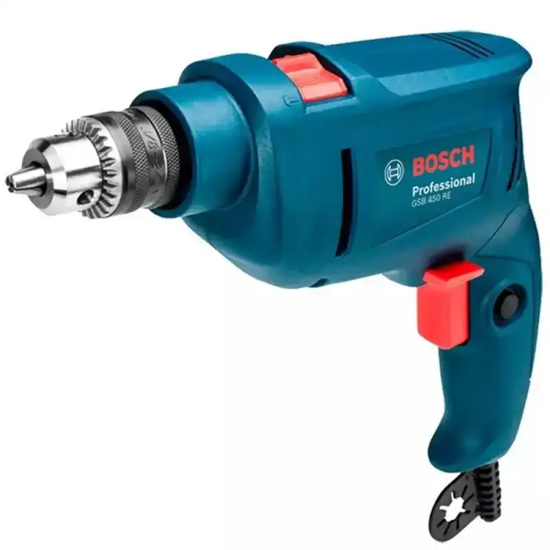 Furadeira industrial impacto 3/8 com reversão 450W GSB 450 RE Bosch + suporte 220 V — fotografia 3