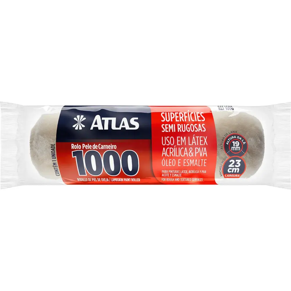 Rolo pele de carneiro para pintura 23CM 1000 Atlas — fotografia de referência