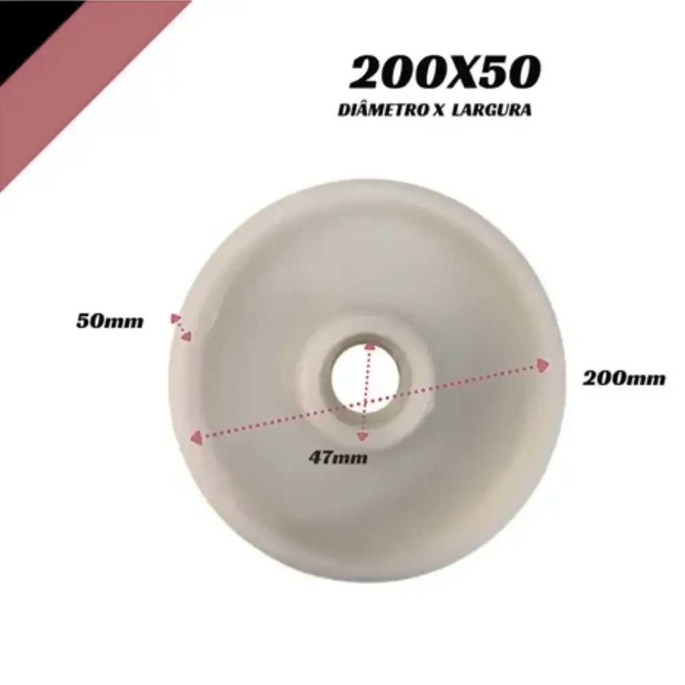 Roda de direção nylon - lm/le (200 x 50) Paletrans 0400035 — fotografia 5