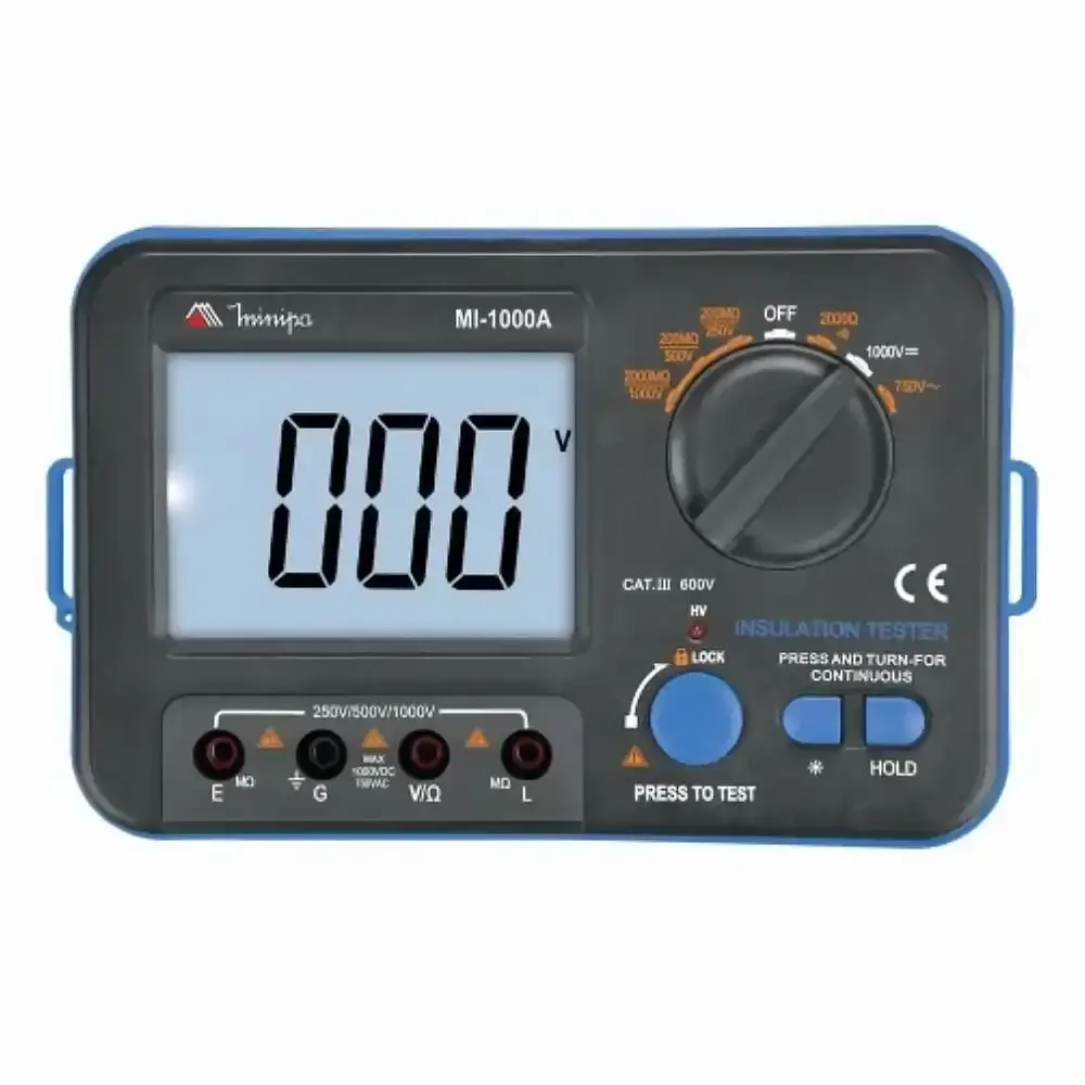 Megômetro digital CAT III 600V MI-1000A Minipa