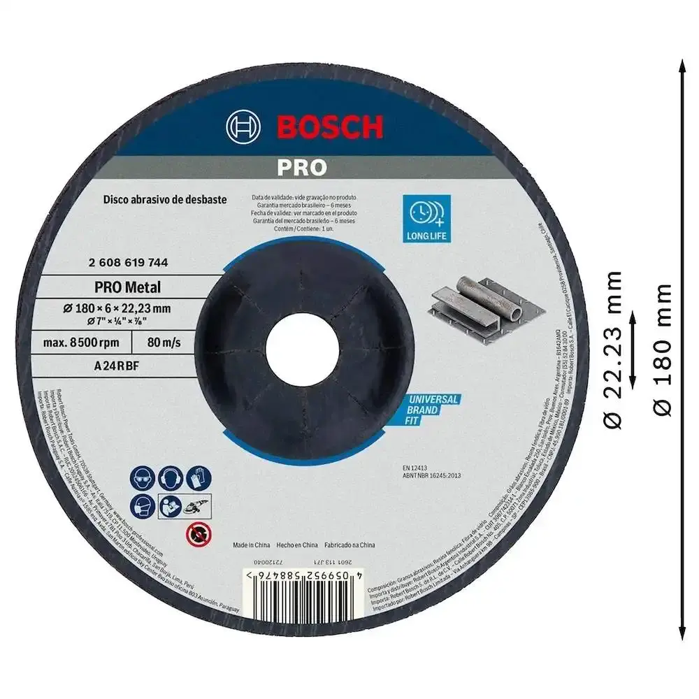 Disco de desbaste 7POL 180MM standard para metal Bosch — fotografia 4