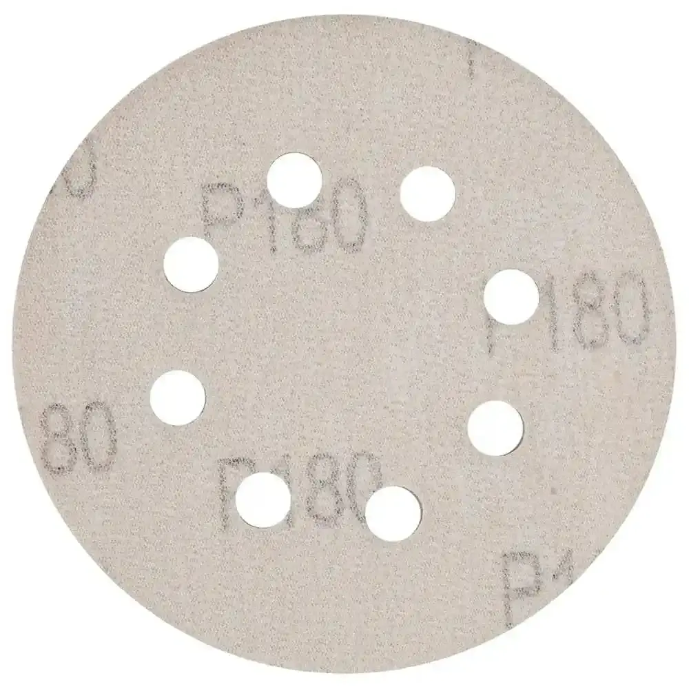 Disco de Lixa Perfurado com Velcro Grão 180 125 mm kit com 5 Peças MTX — fotografia 4