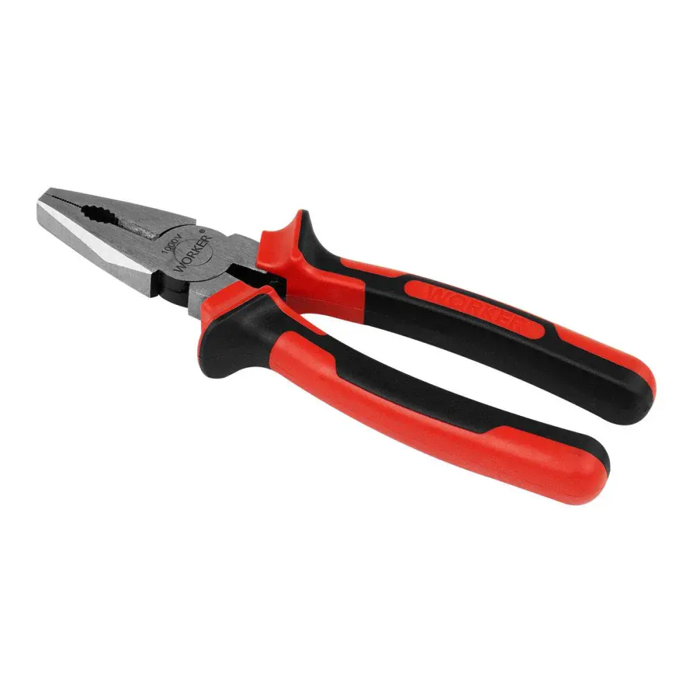Alicate universal aço carbono 8 com isolação 1000V Worker — fotografia 3