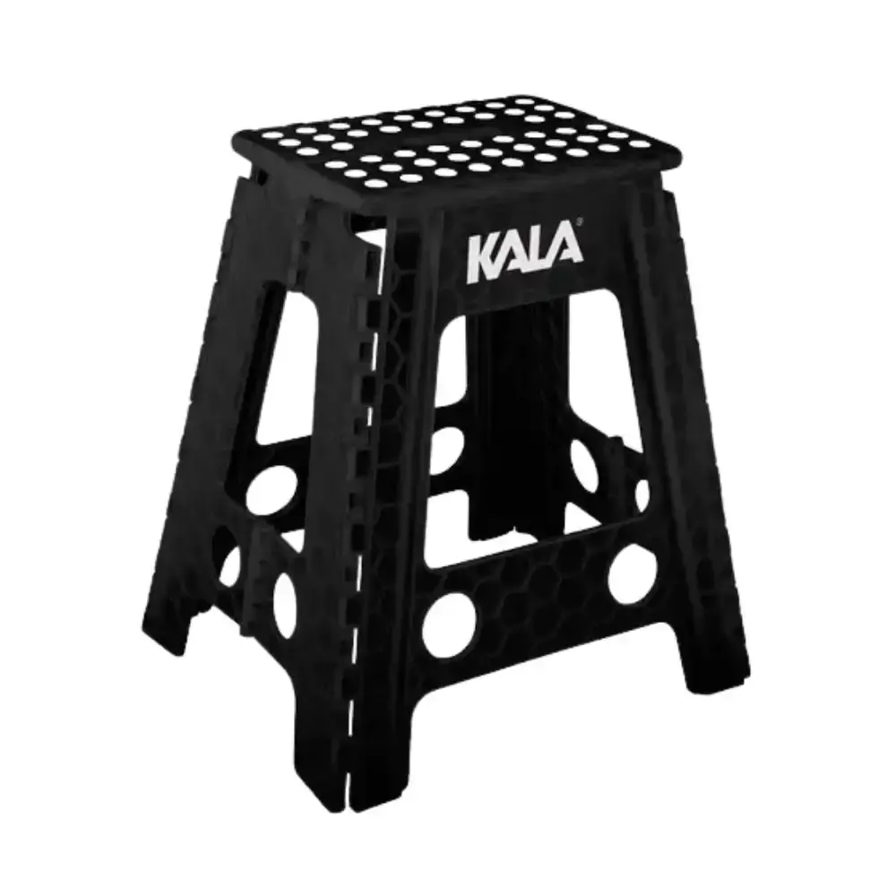 Banqueta plástica dobrável 45CM preta Kala — fotografia 5