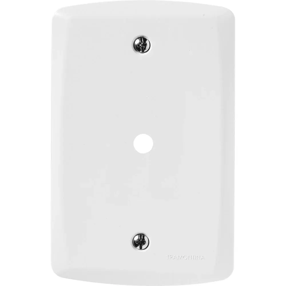 Placa com 1 furo 9 mm 4X2 lux² branca Tramontina