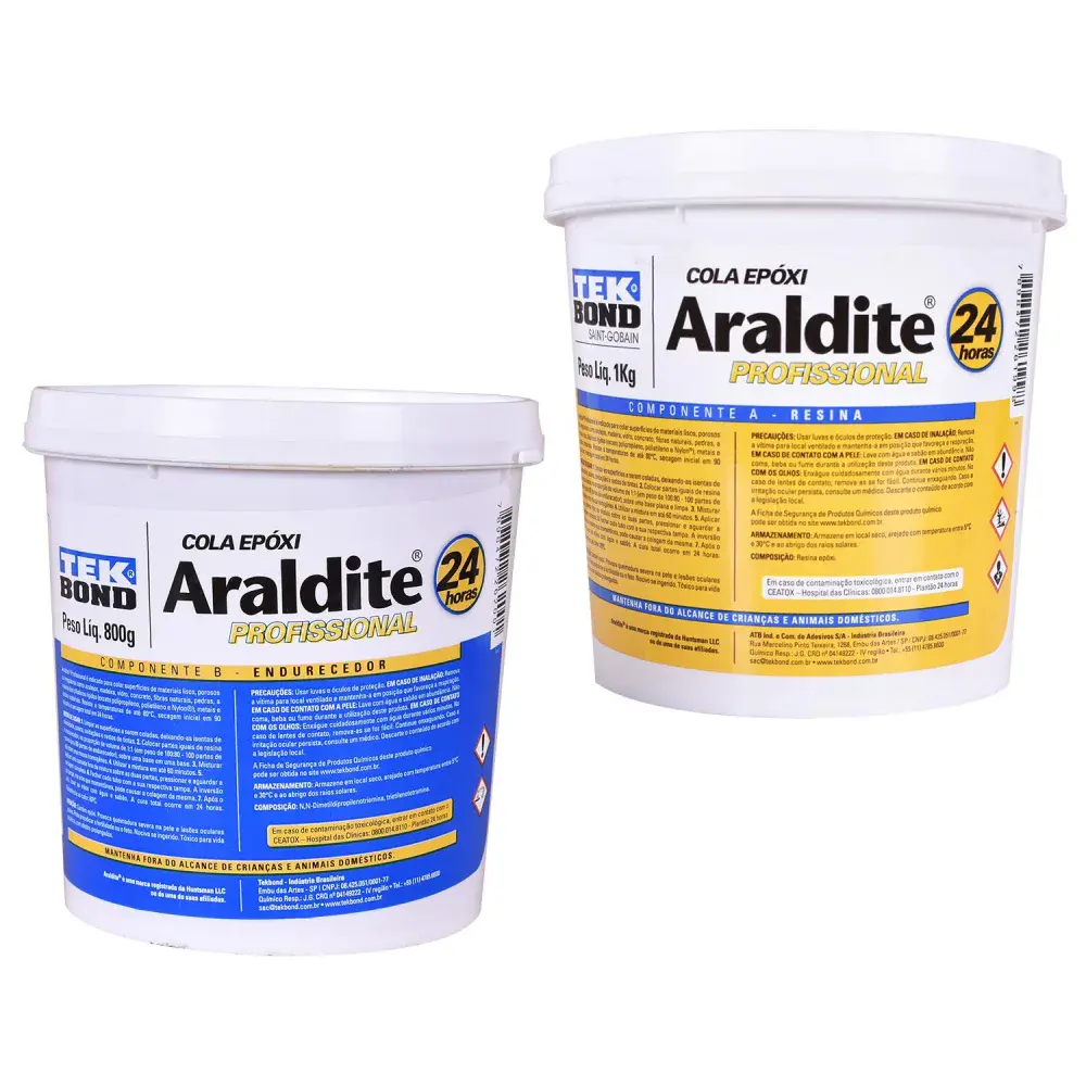 Cola epóxi Araldite profissional 1,8KG tekbond
