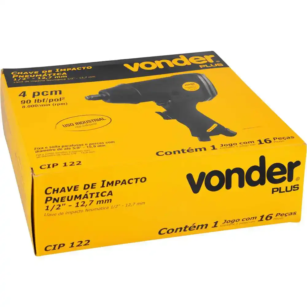 Chave de impacto 1/2 POL pneumática CIP Vonder — fotografia 10