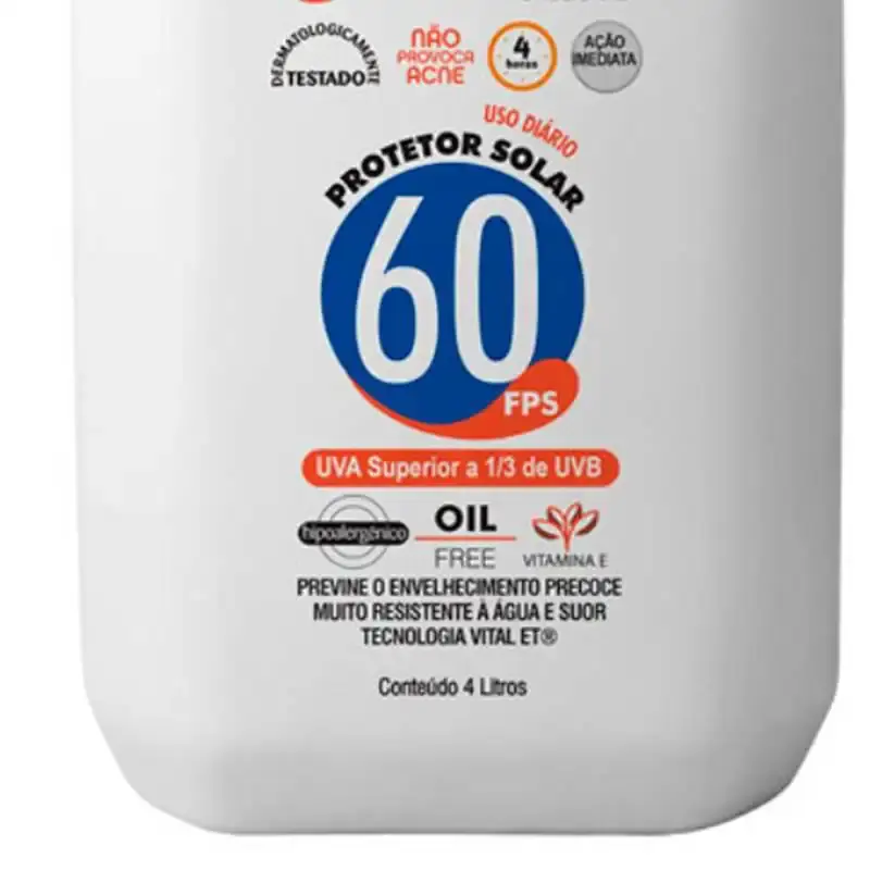 Protetor solar FPS 60 4.0L bombona Nutriex — fotografia 3