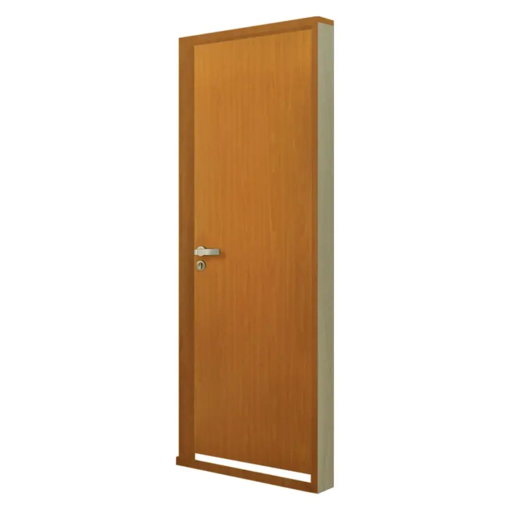 Kit porta madeira 215X74 mogno esquerdo MGM