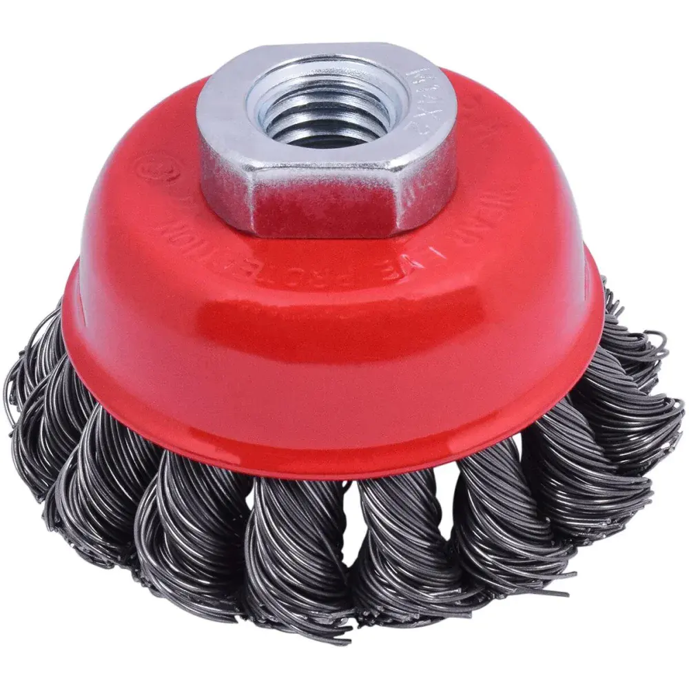 Escova copo em aço carbono rosca M14 2.1/2 63,50MM Worker