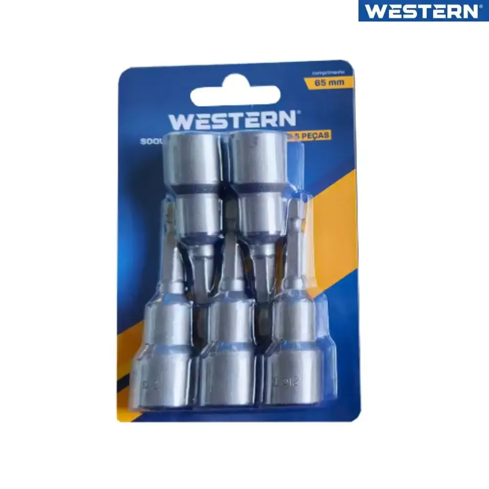 Jogo de soquetes magnéticos 12MM 65MM com 5 peças W-111 Western — fotografia 5