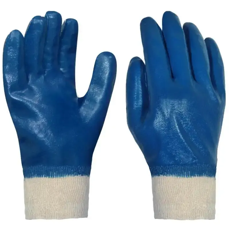 Luva de algodão revestida em látex nitrílico com punho de malha nitrilatex 30 Plastcor