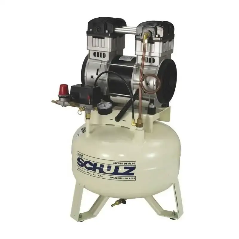 Compressor de ar odontológico 1,5 HP 9 pés 30 litros isento de óleo CSD 9/30 Schulz 110 V