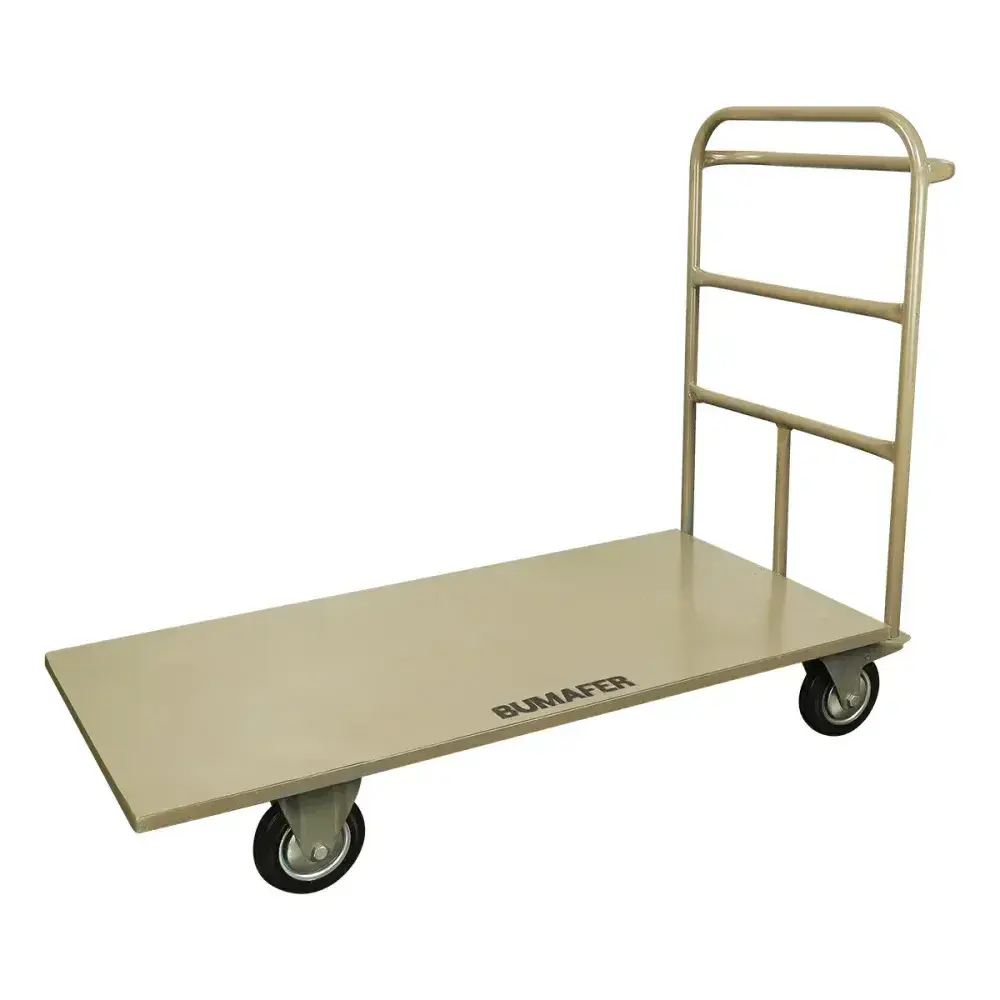 Carro plataforma aço 1200X600MM aba fixa Bumafer — fotografia 6