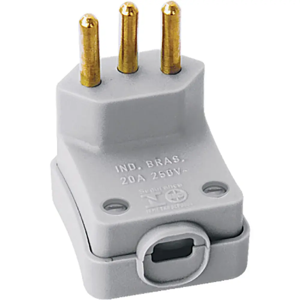 Plugue macho 3P Perlex gigante 20A cz