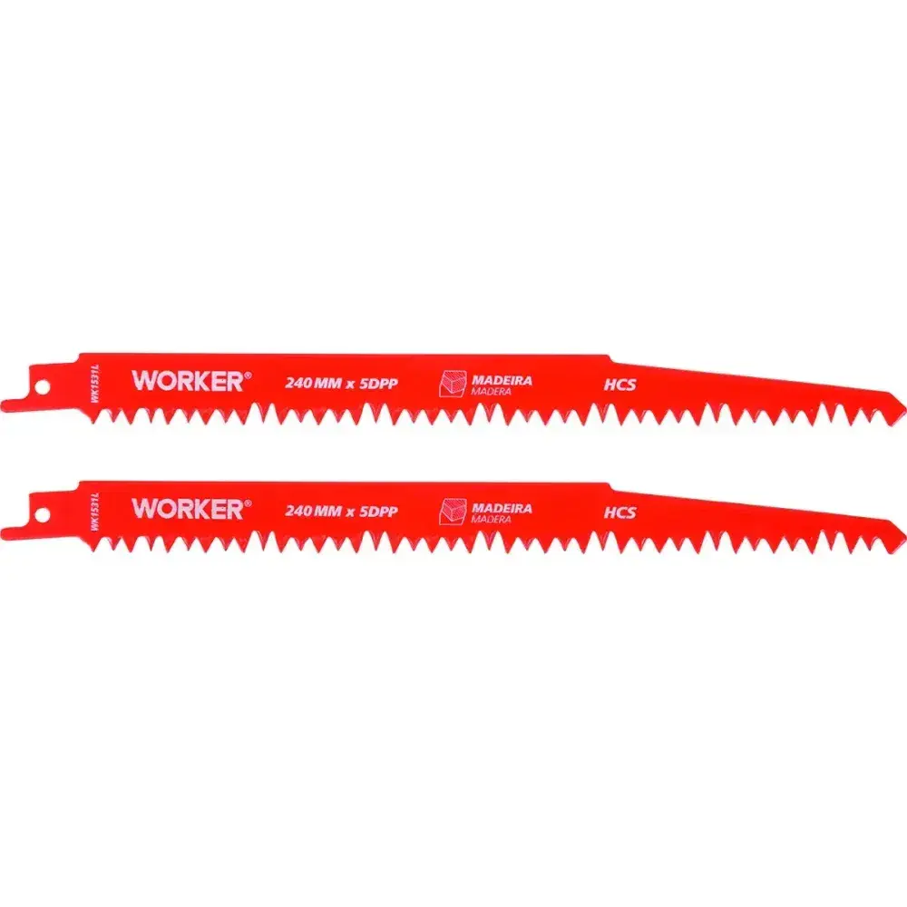 Lâmina para serra sabre hcs 1/2” 240MM 5 dentes Worker — fotografia 6