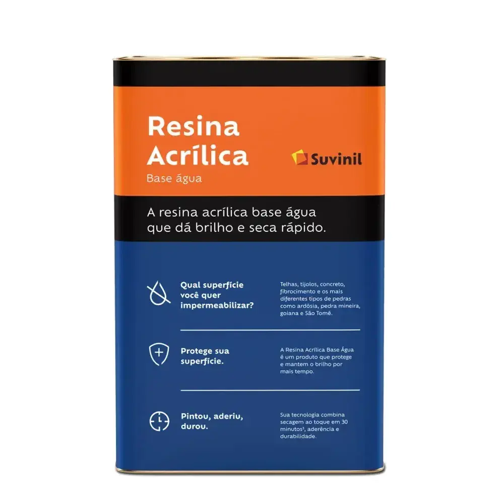 Resina acrílica base água cerâmica telha 18L Suvinil — fotografia 2