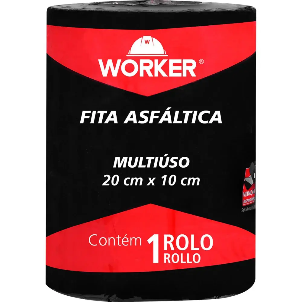Fita manta asfáltica autoadesiva terracota 20CM x 10M Worker — fotografia 5