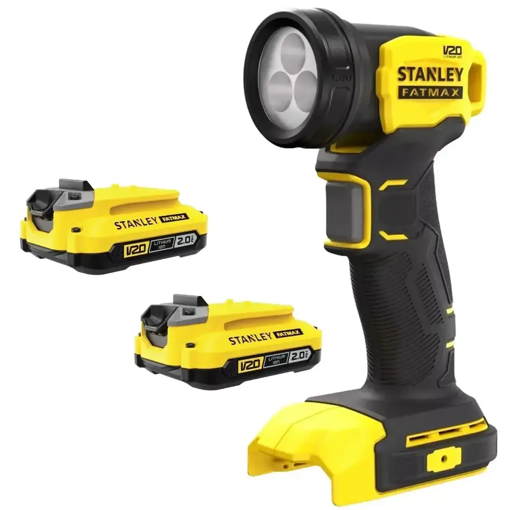 Lanterna led 20V max SCL020-BR com 2 baterias Stanley — fotografia de referência
