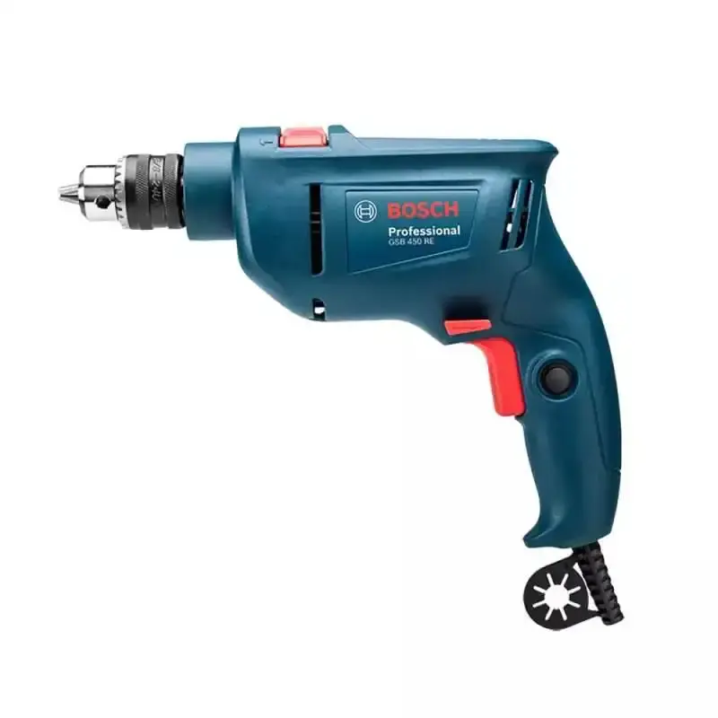 Furadeira industrial impacto 3/8 com reversão 450W GSB 450 RE Bosch + suporte 220 V — fotografia 5