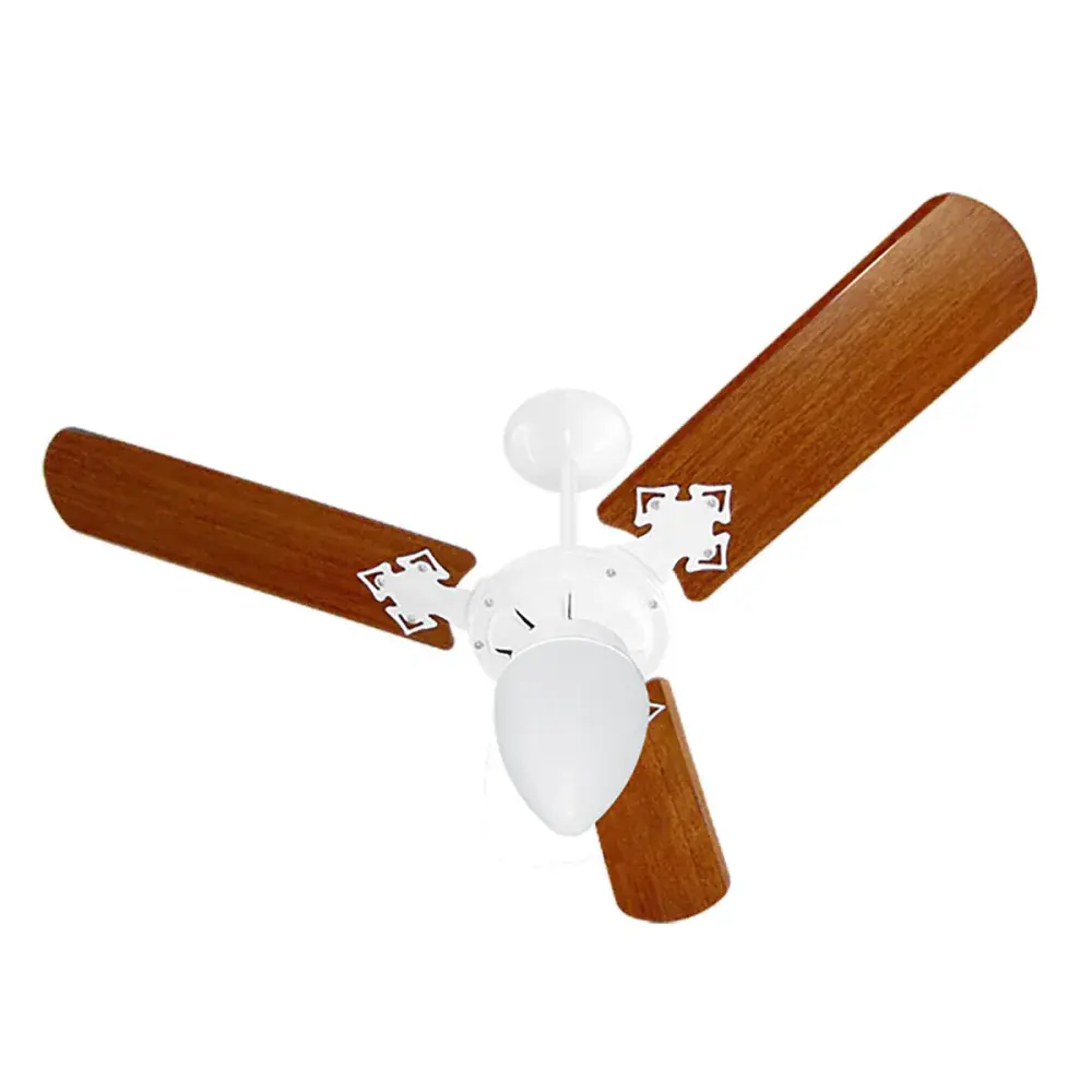 Ventilador luminária 3 pás 1E27 mogno Ventidelta 220V