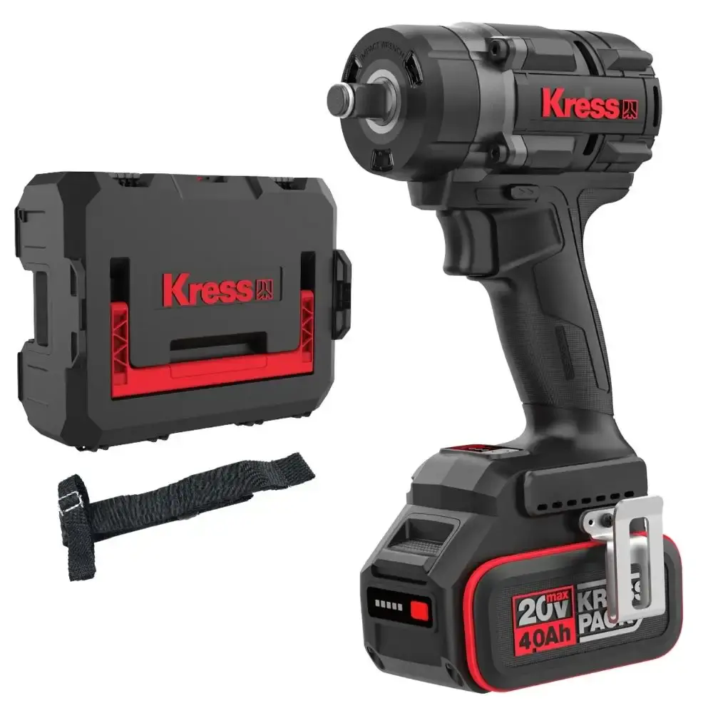 Chave de impacto 1/2POL 700NM 4,0AH brushless 20V sem bateria e carregador Kress