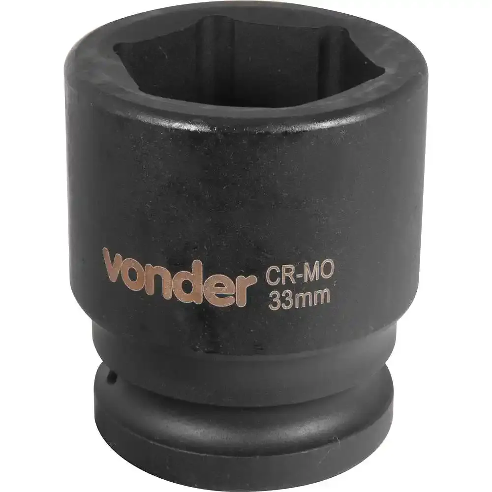 Soquete Sextavado Impacto Encaixe 3/4 polegada 33MM Cromado VONDER — fotografia 3