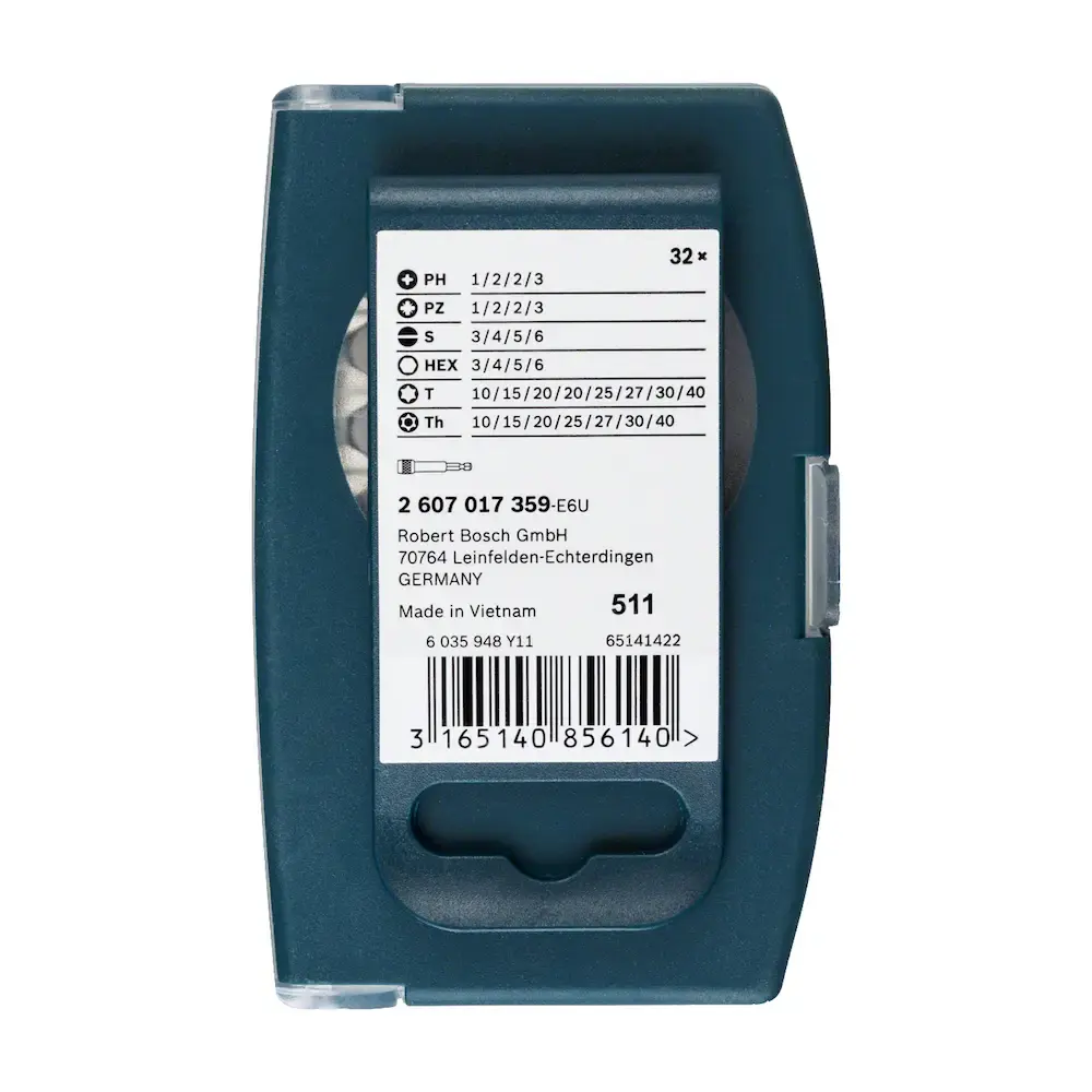 Kit de pontas para parafusar com 32 peças BOSCH — fotografia 4