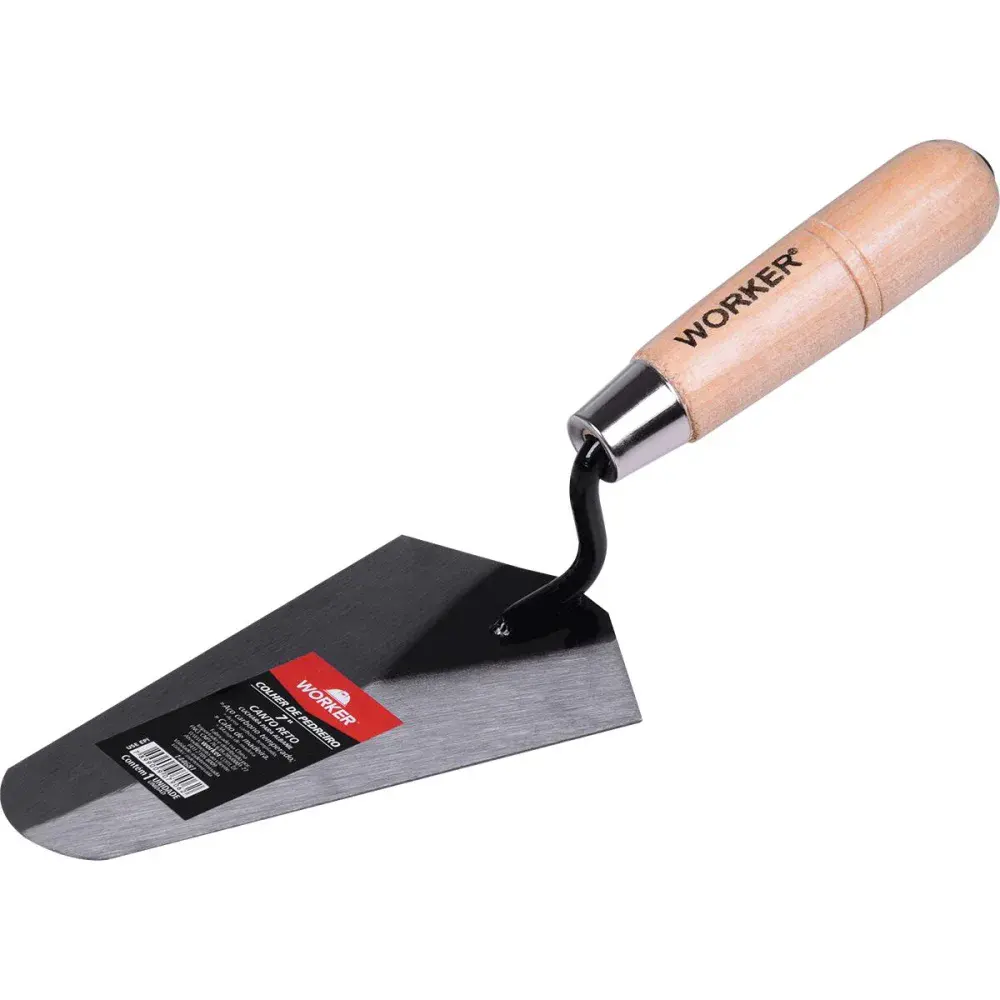 Colher pedreiro 7 canto reto Worker