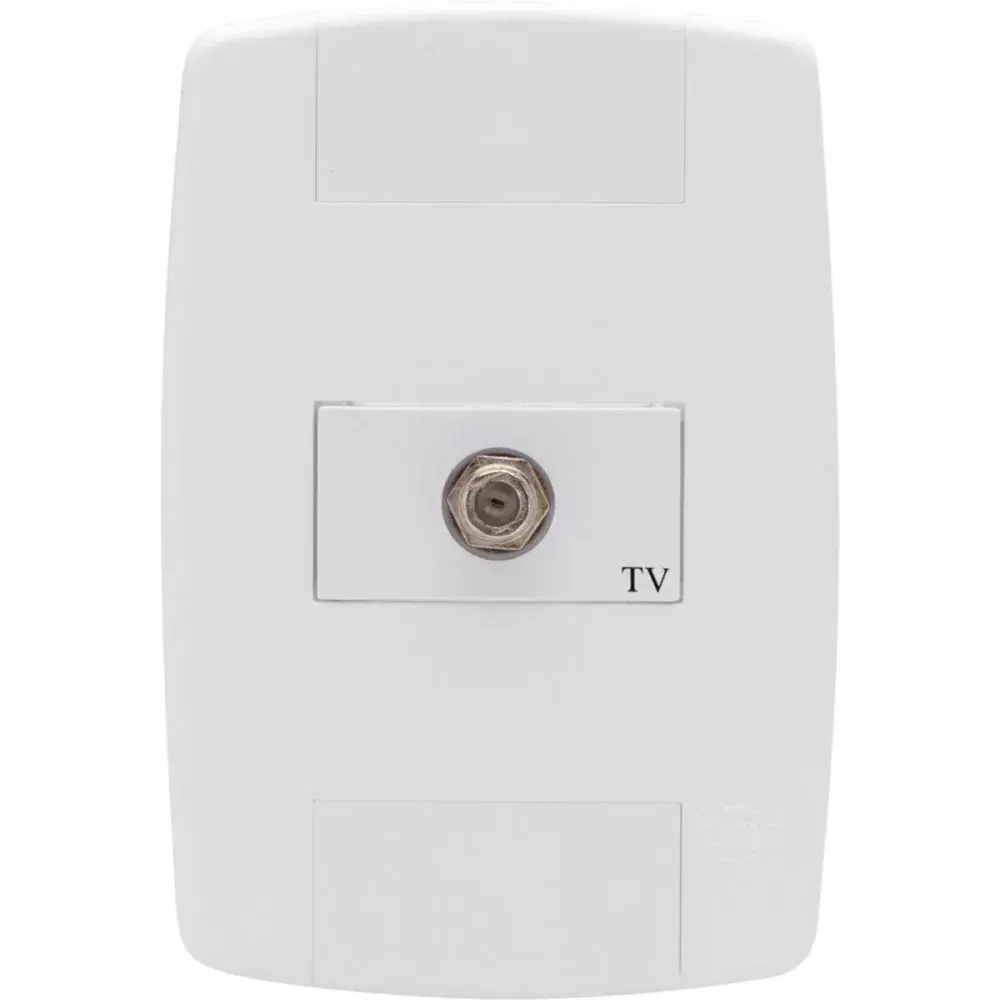 Tomada antena tv branca lev Ilumi
