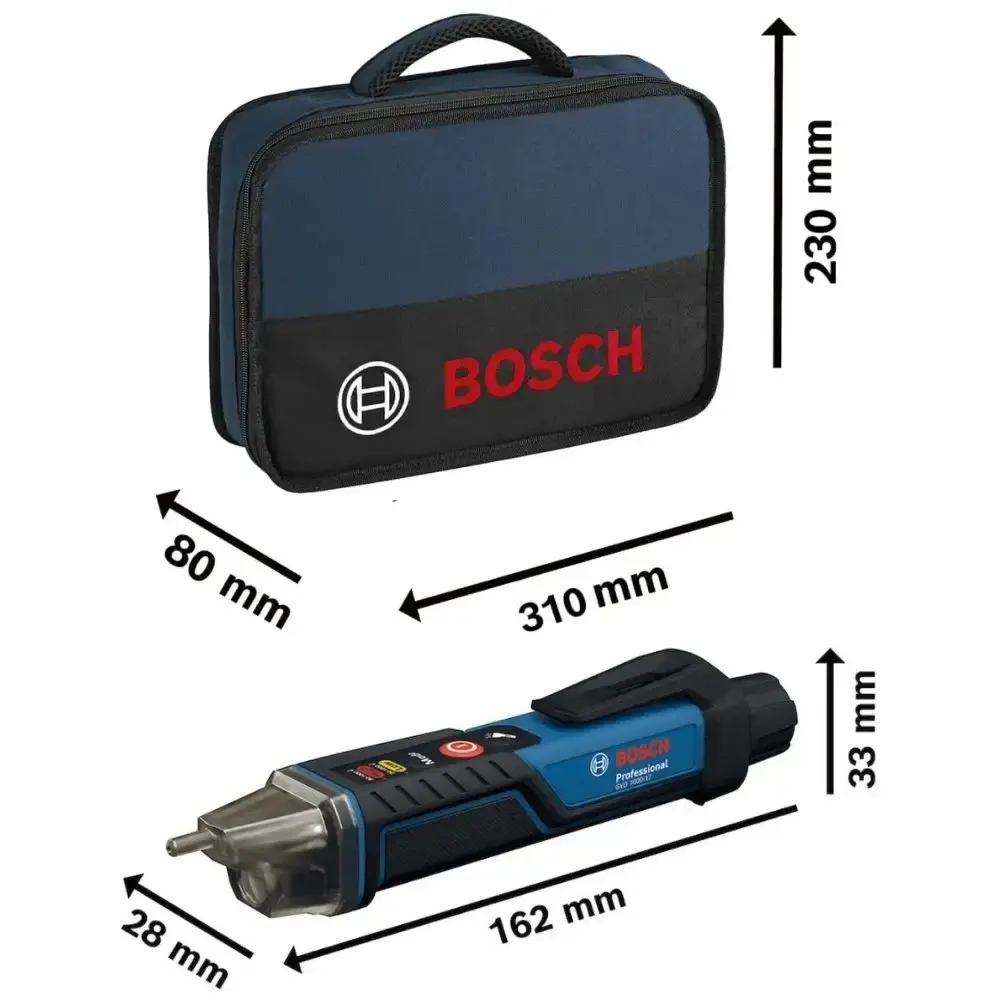Detector de tensão GVD 1000-17 com bolsa para ferramentas mini Bosch — fotografia 2