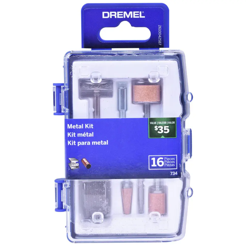 Jogo para mini retífica esculpir e gravar Dremel - 16 pçs