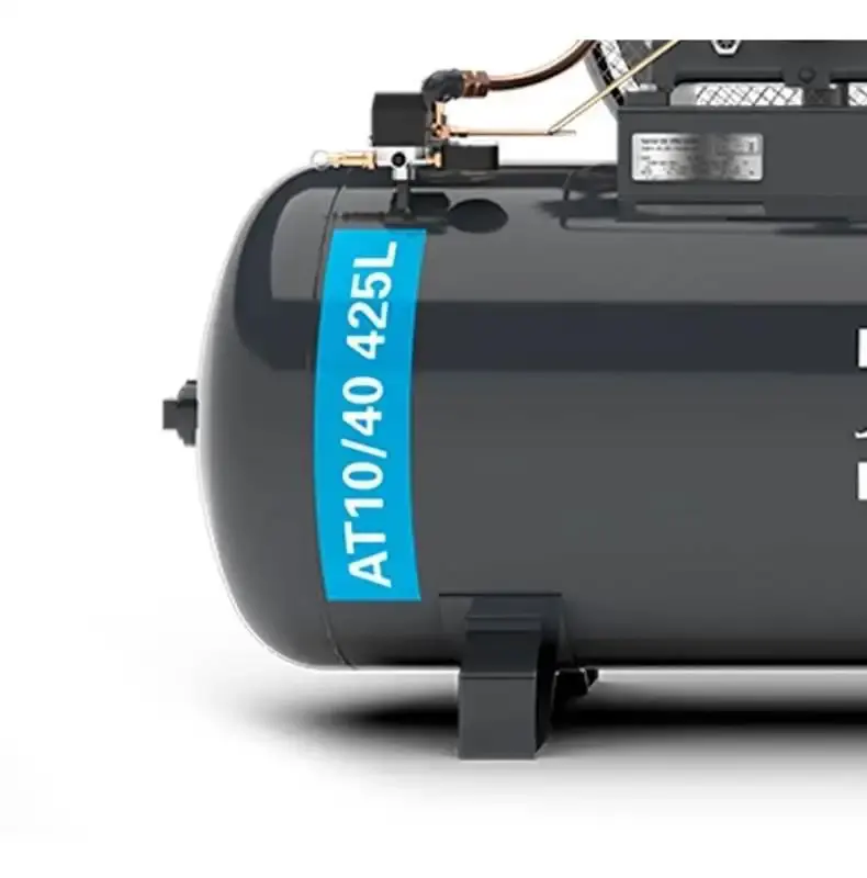 Compressor de ar 40 pés 10.0 HP 425 litros 3 pistões 175 libras trifásico Atlas copco — fotografia 5