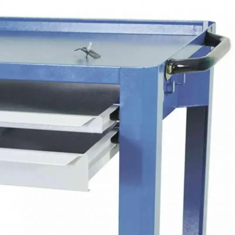 Rack para computador aberto com 2 gavetas R-3 azul Fercar — fotografia 5