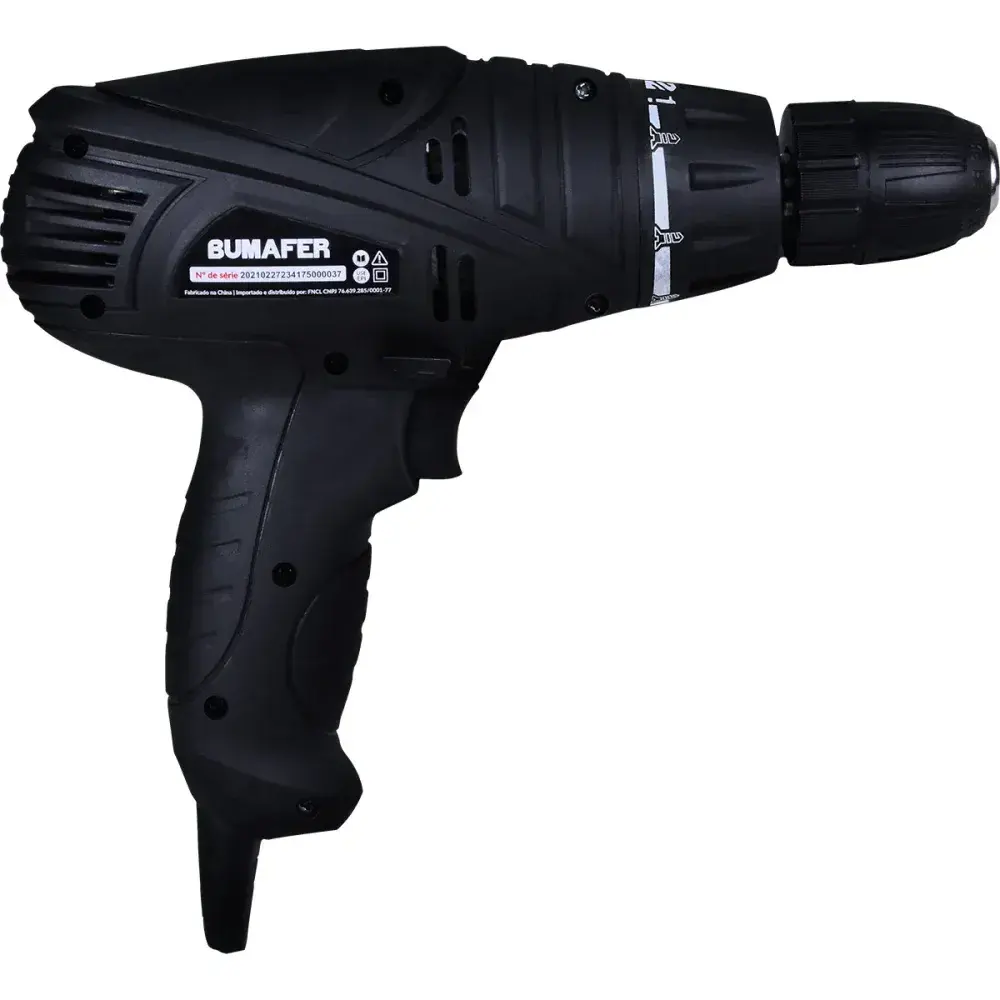 Furadeira parafusadeira 3/8" 280W 750RPM Bumafer — fotografia 3