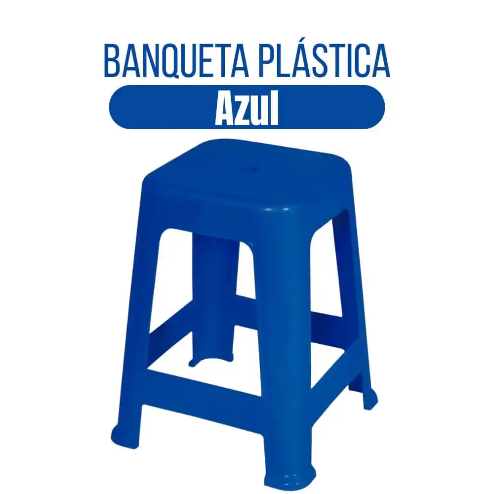 Banqueta Plástica 41 x 36 cm Várias Cores MOR Branco — fotografia 4