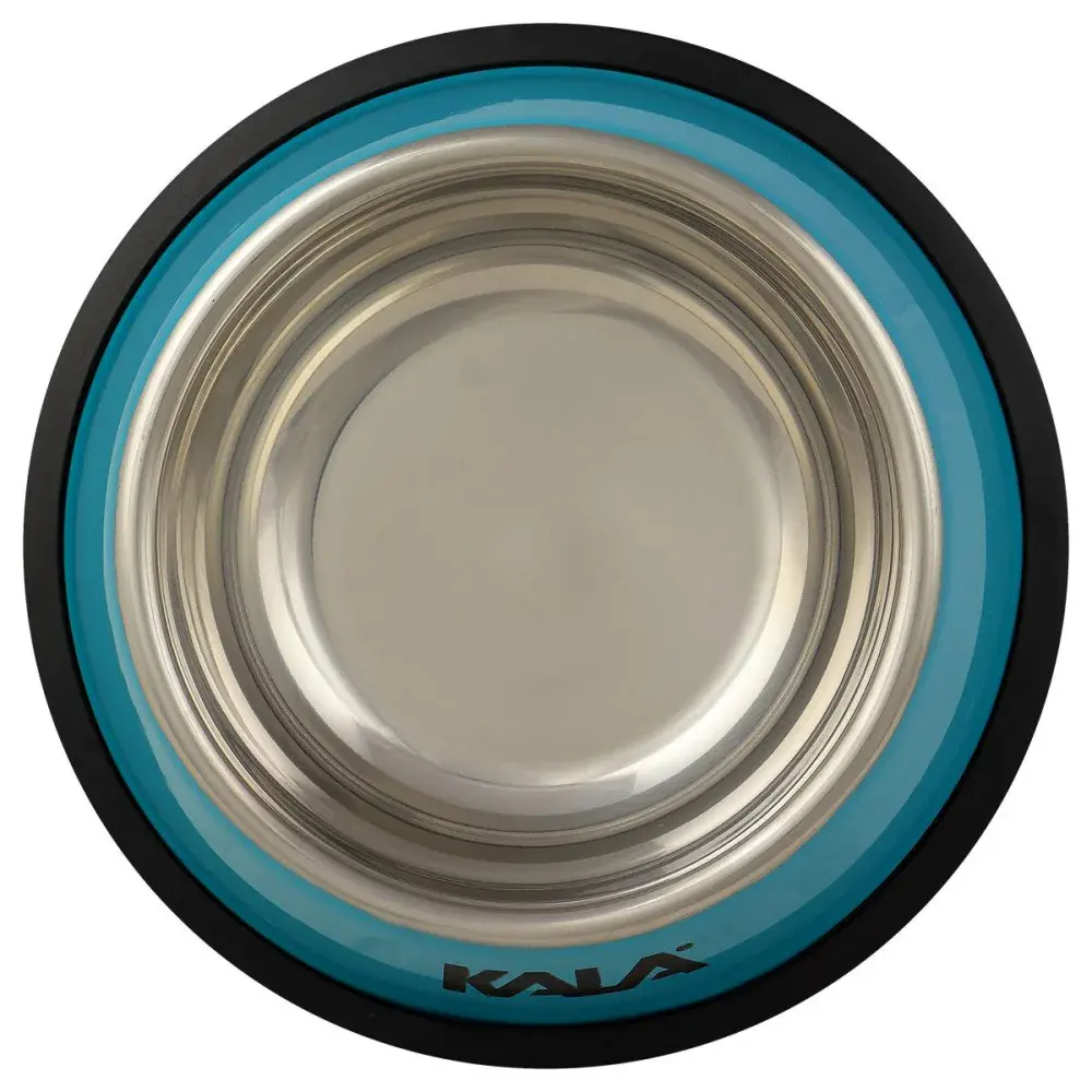 Tigela para pets em aço inox azul 30CM Kala — fotografia 3