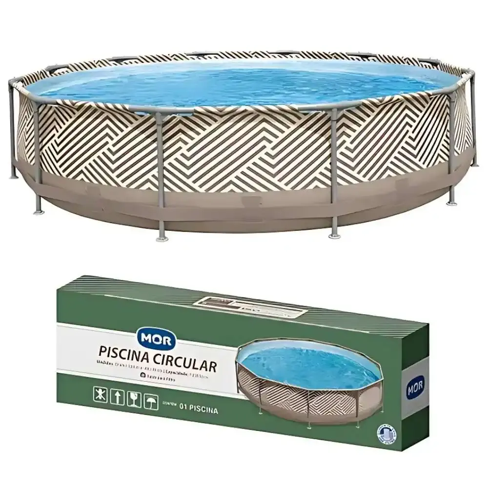 Piscina de armação circular 7.200 litros diâmetro 3,6 metros Mor — fotografia 3
