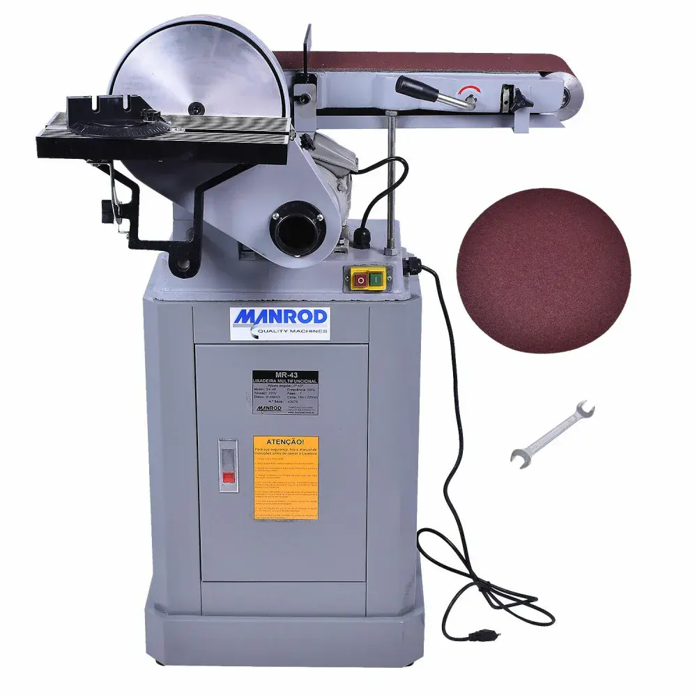 Lixadeira disco cinta 150X1220MM 1400R Manrod