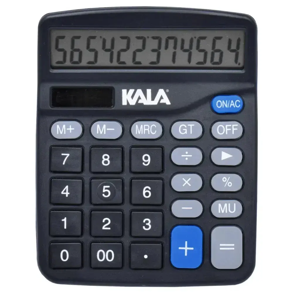 Calculadora de mesa solar e bateria 12 dígitos Kala — fotografia 4