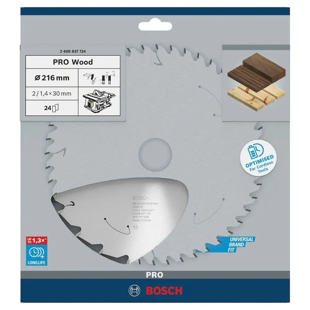 Disco de Corte STD For Wood 216 x 30 MM 24 Dentes BOSCH — fotografia 4