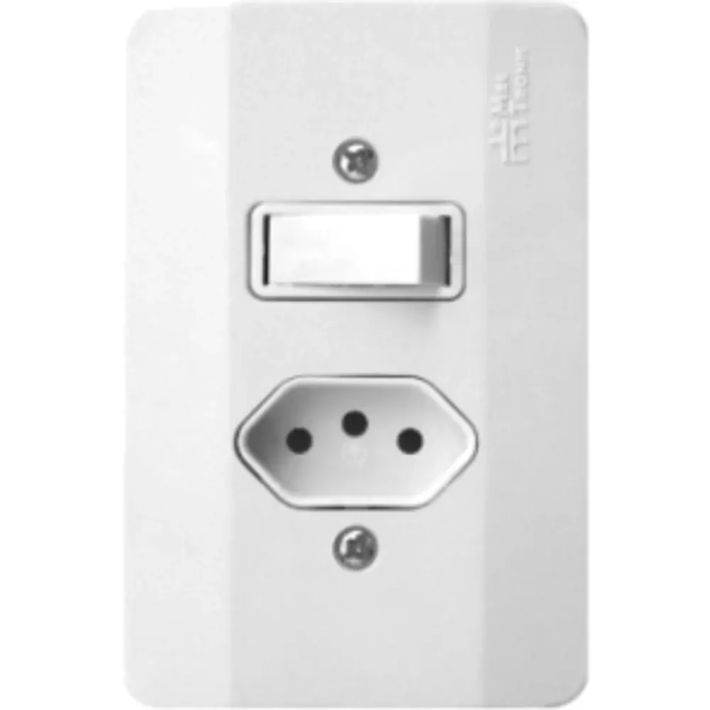 Interruptor 1TP+TOM Mectronic 10A br milleniun