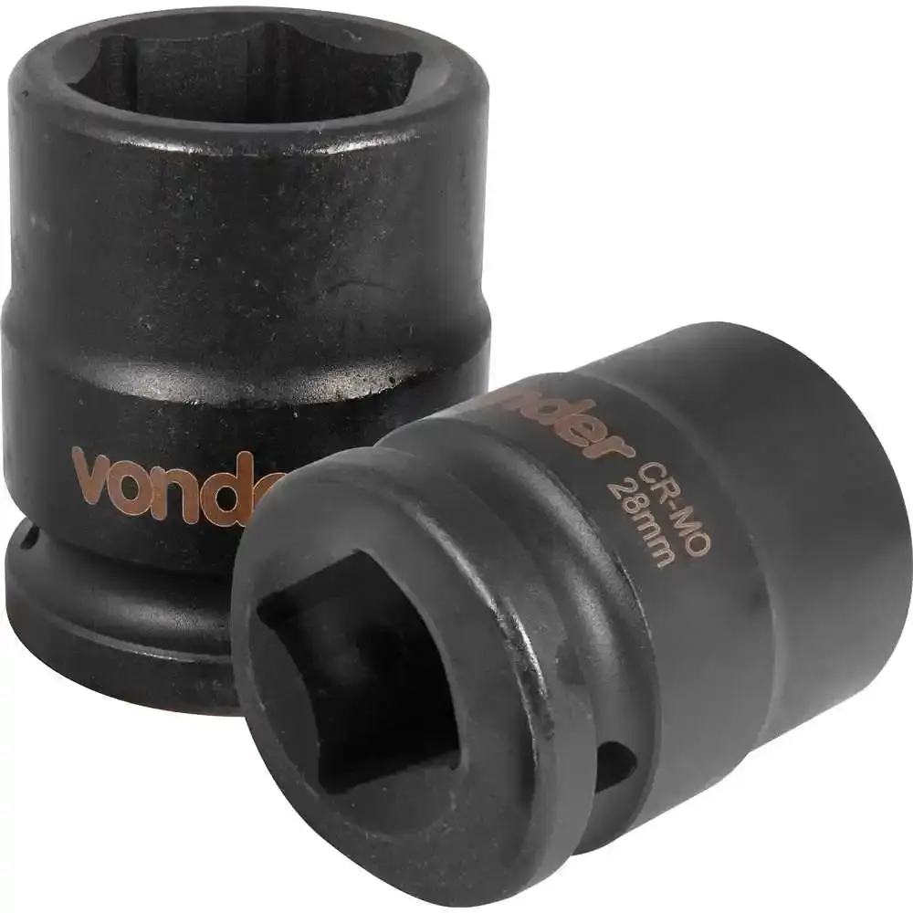 Soquete Sextavado Encaixe 3/4 polegada 28Mm cromado VONDER — fotografia de referência